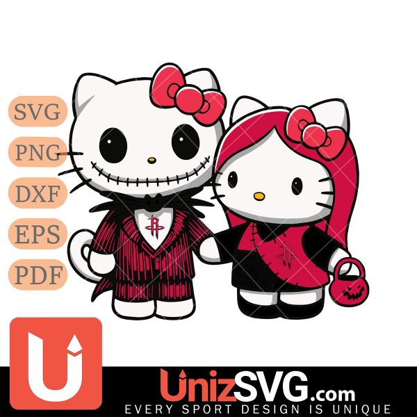 Houston Rockets Hello Kitty Skellington & Sally Horror