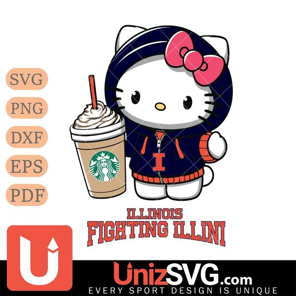 Illinois Fighting Illini Hello Kitty Starbucks