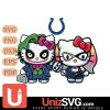 Indianapolis Colts Hello Kitty Joker x Harley Quinn Horror