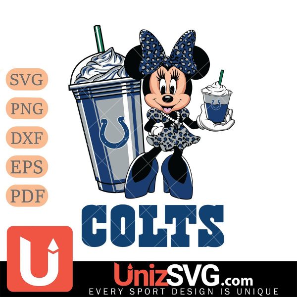 Indianapolis Colts Minnie Mouse Fan And Coffee