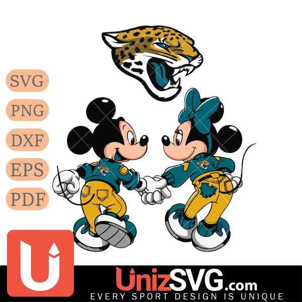 Jacksonville Jaguars Fan Minnie And Mickey Love