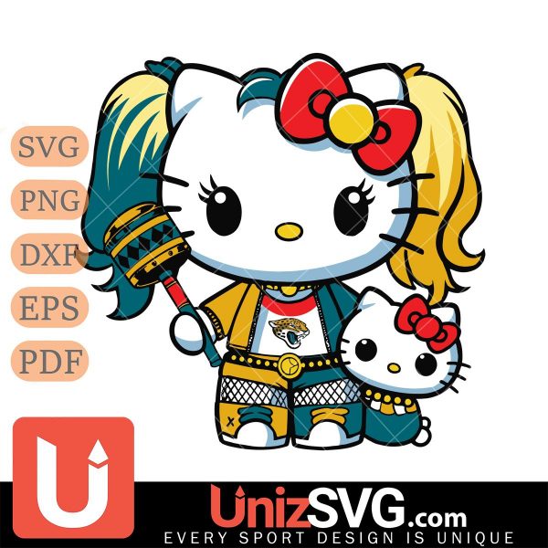 Jacksonville Jaguars Hello Kitty Harley Quinn Horror