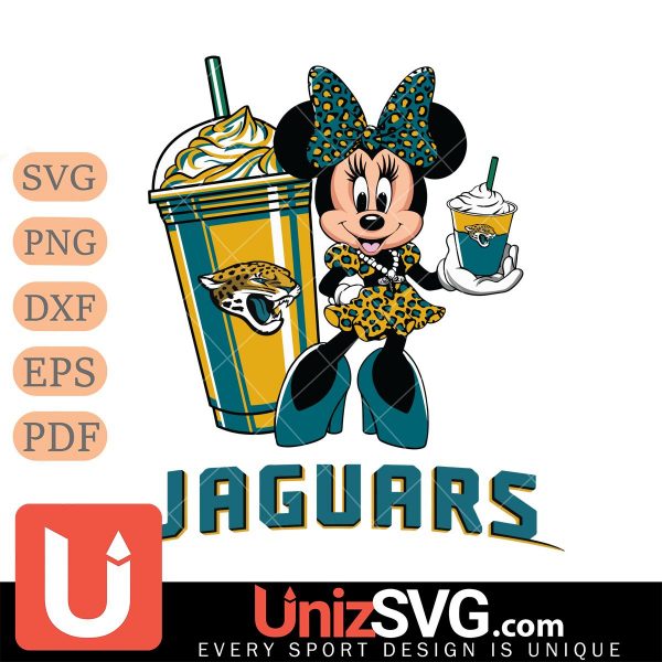 Jacksonville Jaguars Minnie Mouse Fan And Coffee