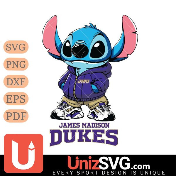 James Madison Dukes Stitch Disney NCAA