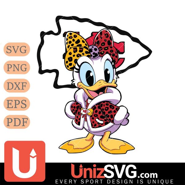 Kansas City Chiefs Fancy Daisy Duck Disney