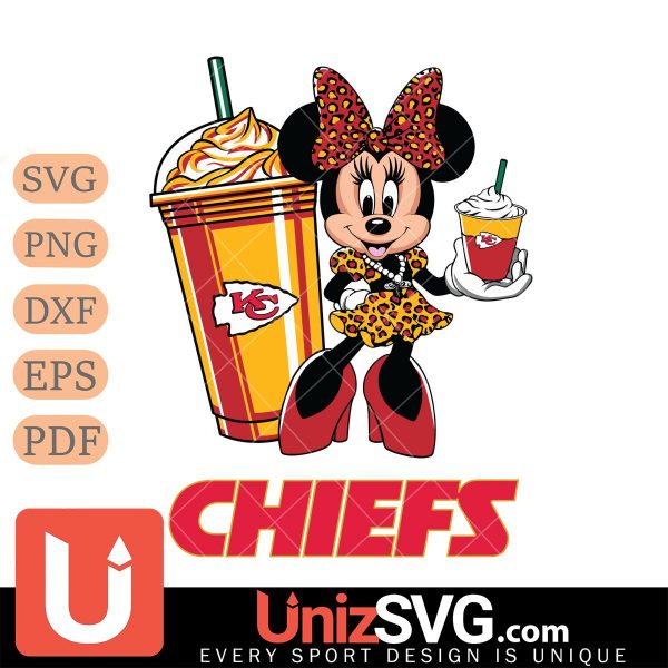 Kansas City Chiefs Minnie Mouse Fan And Coffee