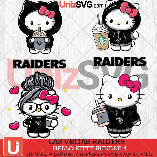 Las Vegas Raiders Hello Kitty SVG