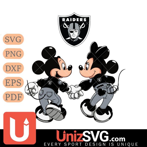 Las Vegas Raiders Fan Minnie And Mickey Love