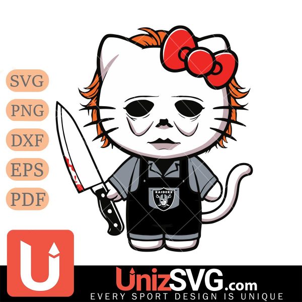 Las Vegas Raiders Hello Kitty Michael Myers Horror