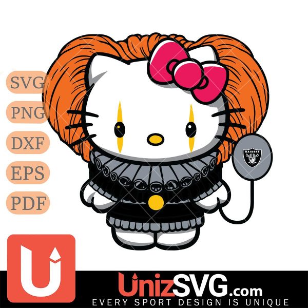 Las Vegas Raiders Hello Kitty Pennywise Horror