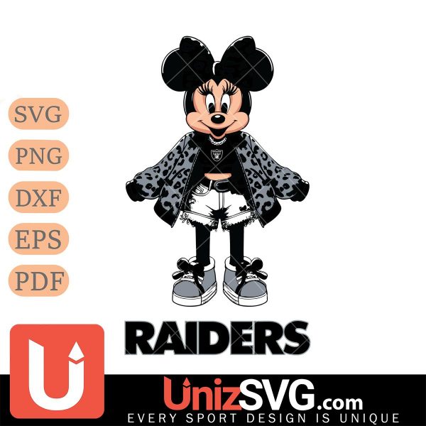 Las Vegas Raiders Style Minnie Disney