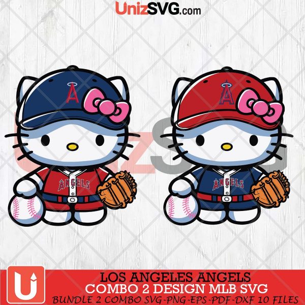 Los Angeles Angels Hello Kitty Bundle 2 SVG