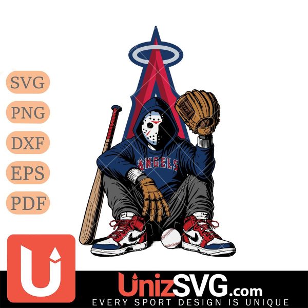 Los Angeles Angels MLB Jason Voorhees Halloween SVG