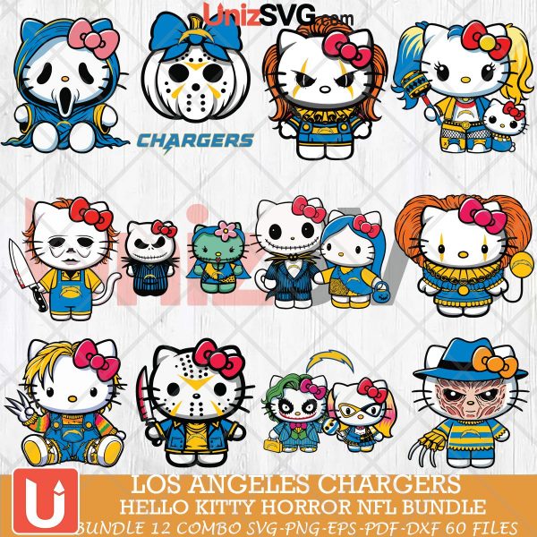 Los Angeles Chargers Hello Kitty Horror bundle 12