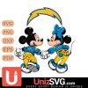 Los Angeles Chargers Fan Minnie And Mickey Love