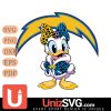 Los Angeles Chargers Fancy Daisy Duck Disney