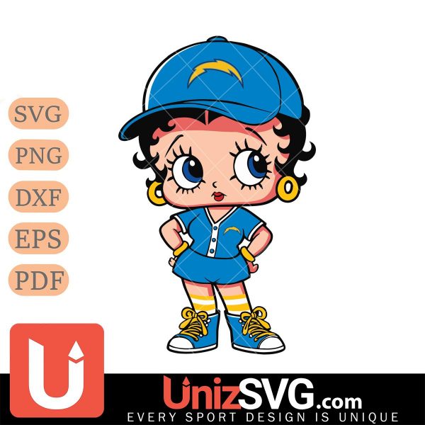 Los Angeles Chargers betty boop