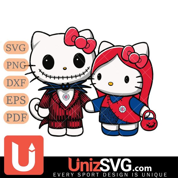 Los Angeles Clippers Hello Kitty Skellington & Sally Horror