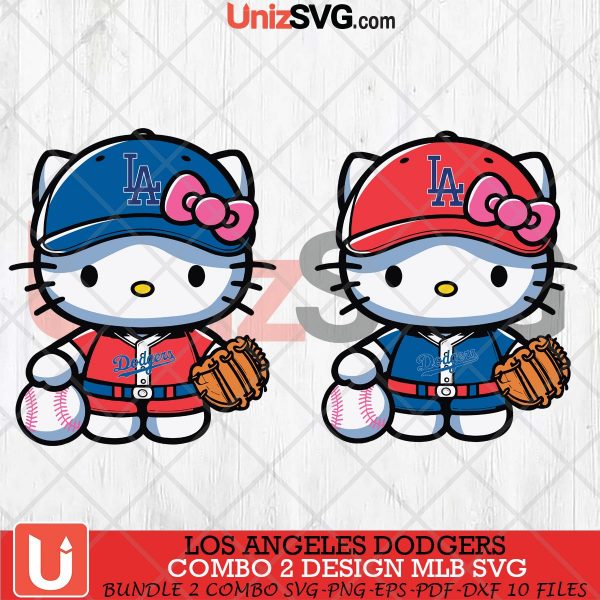 Los Angeles Dodgers Hello Kitty Bundle 2 SVG