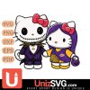 Los Angeles Lakers Hello Kitty Skellington & Sally Horror