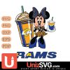 Los Angeles Rams Minnie Mouse Fan And Coffee