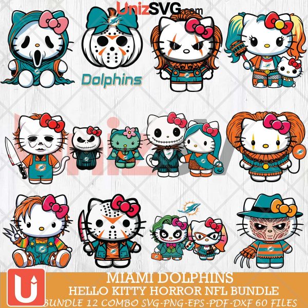 Miami Dolphins Hello Kitty Horror bundle 12