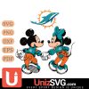 Miami Dolphins Fan Minnie And Mickey Love