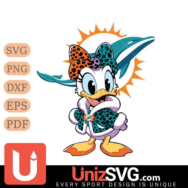 Miami Dolphins Fancy Daisy Duck Disney