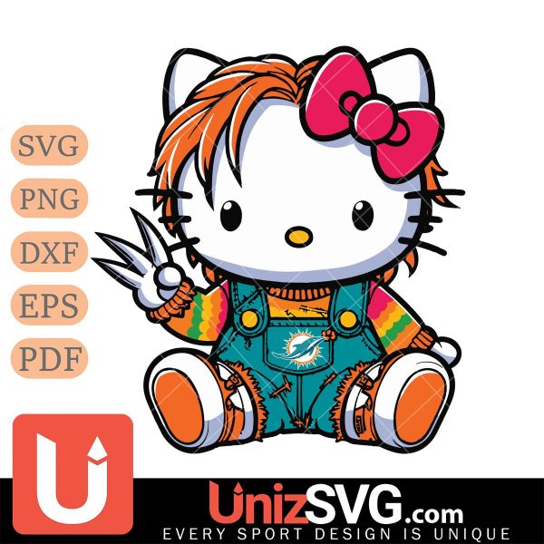 Miami Dolphins Hello Kitty Chucky Horror