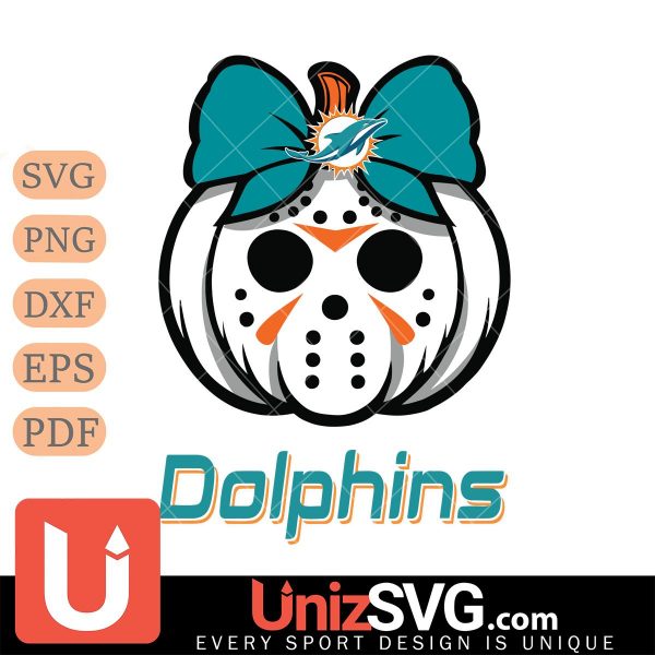 Miami Dolphins Hello Kitty Jason Voorhees pumpkin Horror