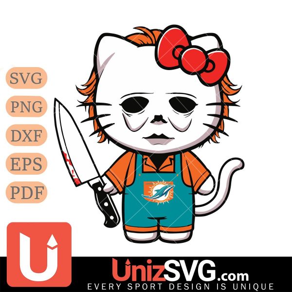 Miami Dolphins Hello Kitty Michael Myers Horror