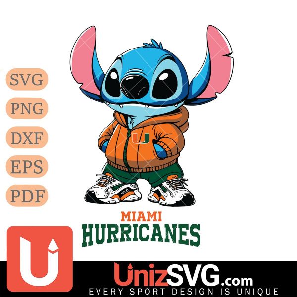 Miami Hurricanes Stitch Disney NCAA