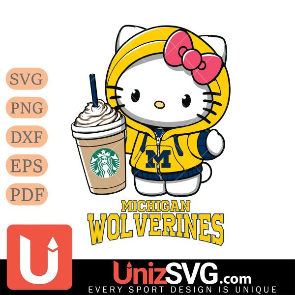 Michigan Wolverines Hello Kitty Starbucks