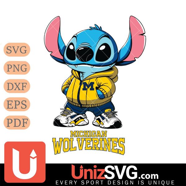 Michigan Wolverines Stitch Disney NCAA