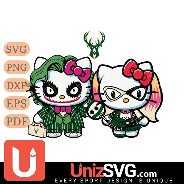 Milwaukee Bucks Hello Kitty Joker x Harley Quinn Horror