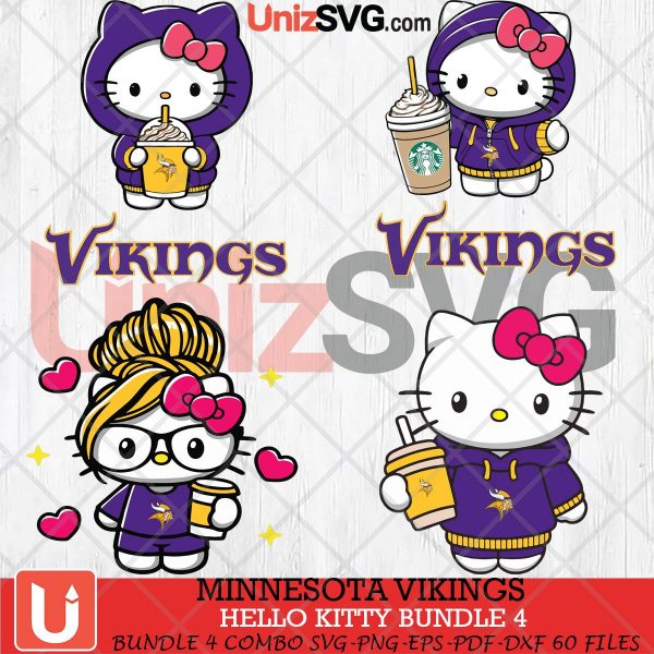 Minnesota Vikings Hello Kitty SVG