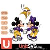 Minnesota Vikings Fan Minnie And Mickey Love