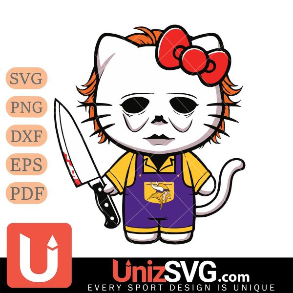 Minnesota Vikings Hello Kitty Michael Myers Horror