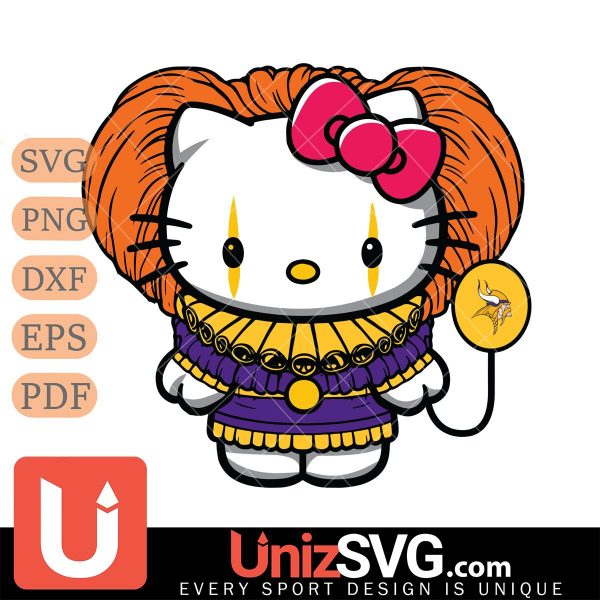 Minnesota Vikings Hello Kitty Pennywise Horror