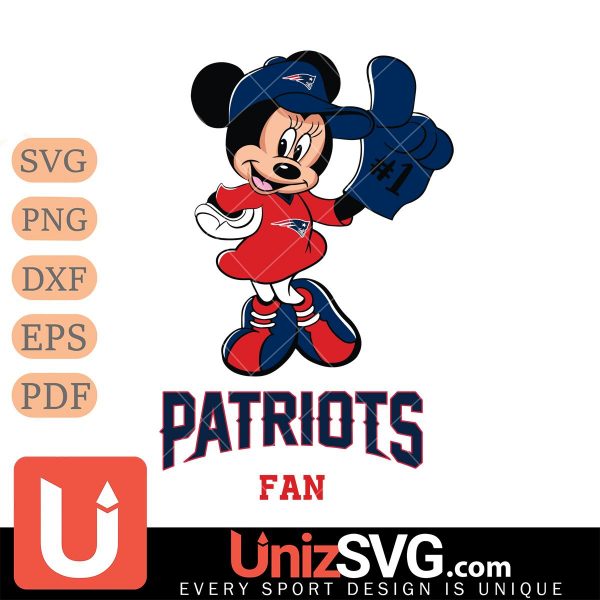 New England Patriots #1 Fan Minnie Mouse