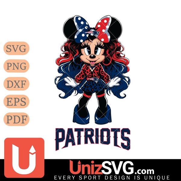 New England Patriots Beauty Minnie Mouse