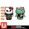 New Orleans Saints Hello Kitty Jack Skellington & Sally Horror