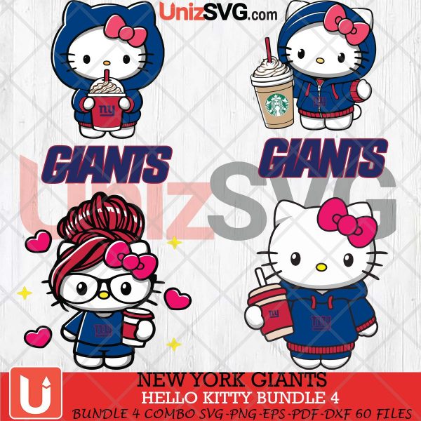 New York Giants Hello Kitty SVG