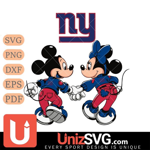 New York Giants Fan Minnie And Mickey Love