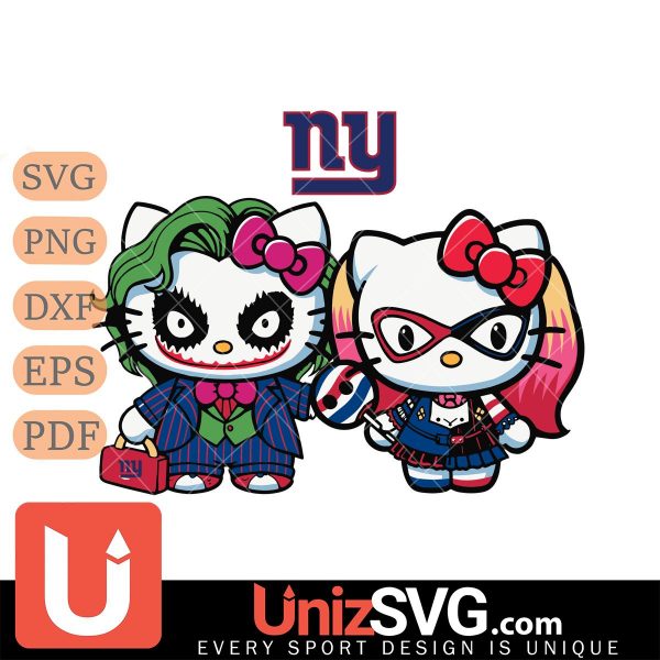 New York Giants Hello Kitty Joker x Harley Quinn Horror