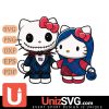 New York Giants Hello Kitty Skellington & Sally Horror