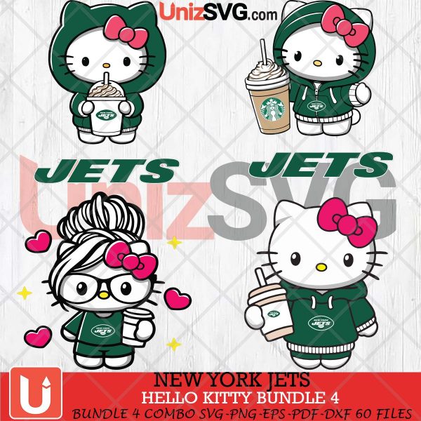 New York Jets Hello Kitty SVG