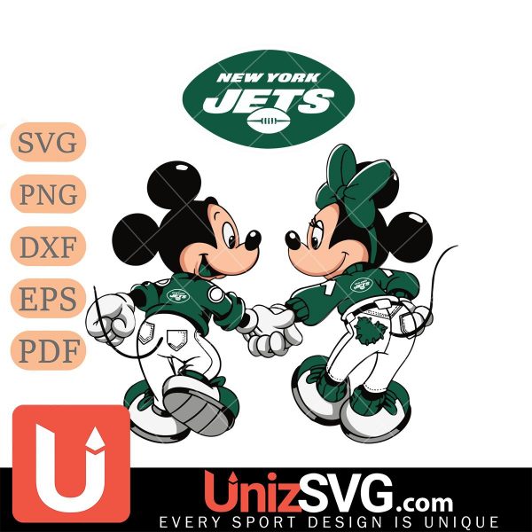 New York Jets Fan Minnie And Mickey Love