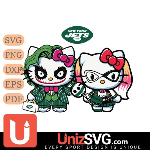 New York Jets Hello Kitty Joker x Harley Quinn Horror