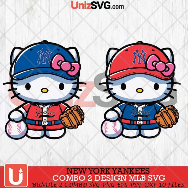 New York Yankees Hello Kitty Bundle 2 SVG